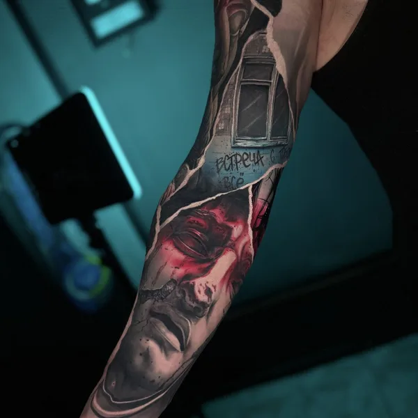 Realism tattoo by Maxim Tyatin
