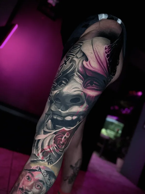 color realism tattoo auf full sleeve #93711 | Tätowierer Maxim Tyatin
