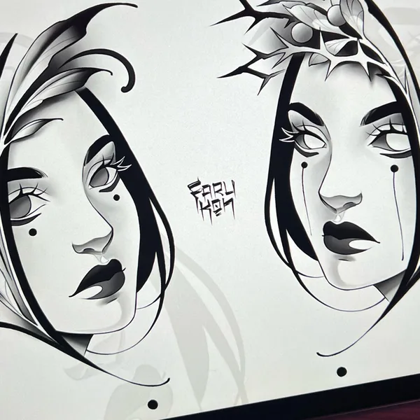 Anime tattoo by Елена Farukon in Moscow