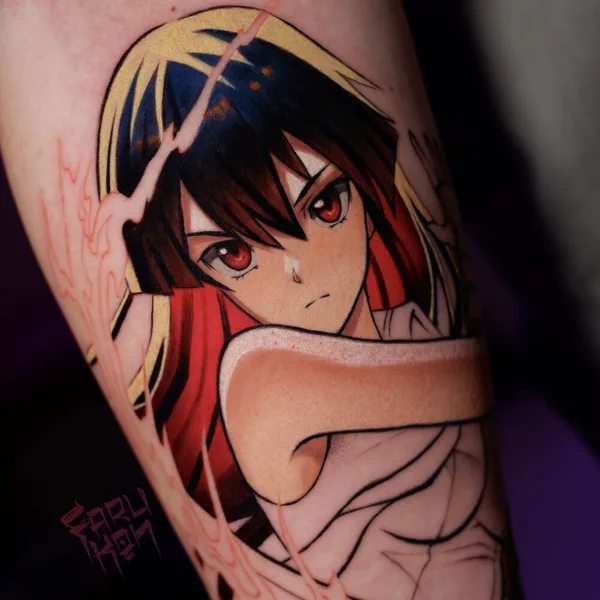 Anime tattoo by Елена Farukon in Moscow