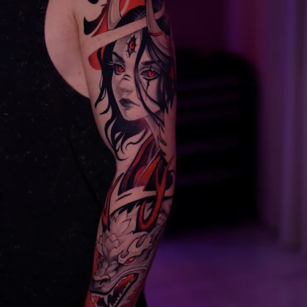 Anime tattoo by Елена Farukon in Moscow