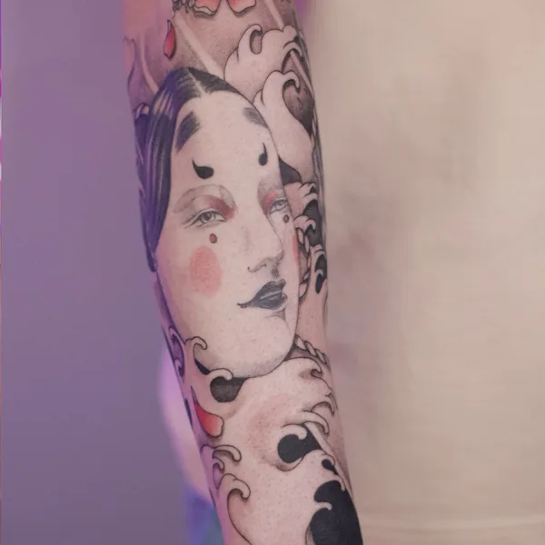 Японская tattoo by Мария Гурьянова (Sunchild Art) in Санкт-Петербург
