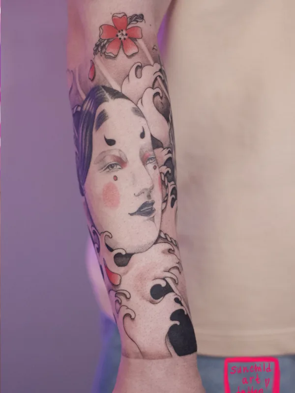 color japanese татуировка на forearm #99058 | Тату мастер Мария Гурьянова (Sunchild Art)