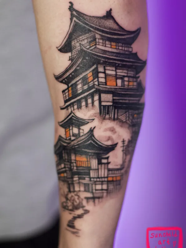 black and grey japanese татуировка на forearm #99059 | Тату мастер Мария Гурьянова (Sunchild Art)