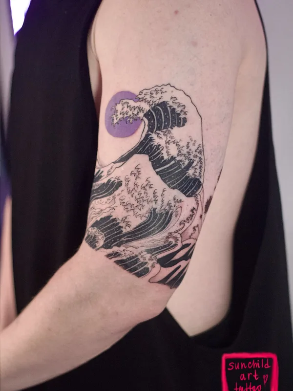 black and grey japanese татуировка на upper arm #99065 | Тату мастер Мария Гурьянова (Sunchild Art)