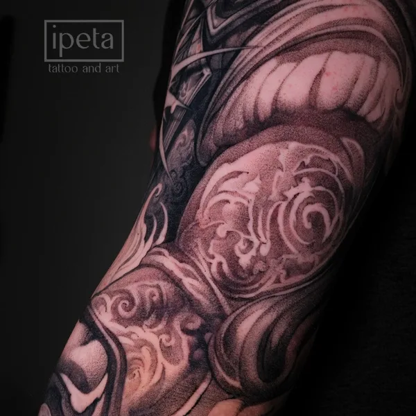 whipshading tattoo by Виола Вайсс in Moscow