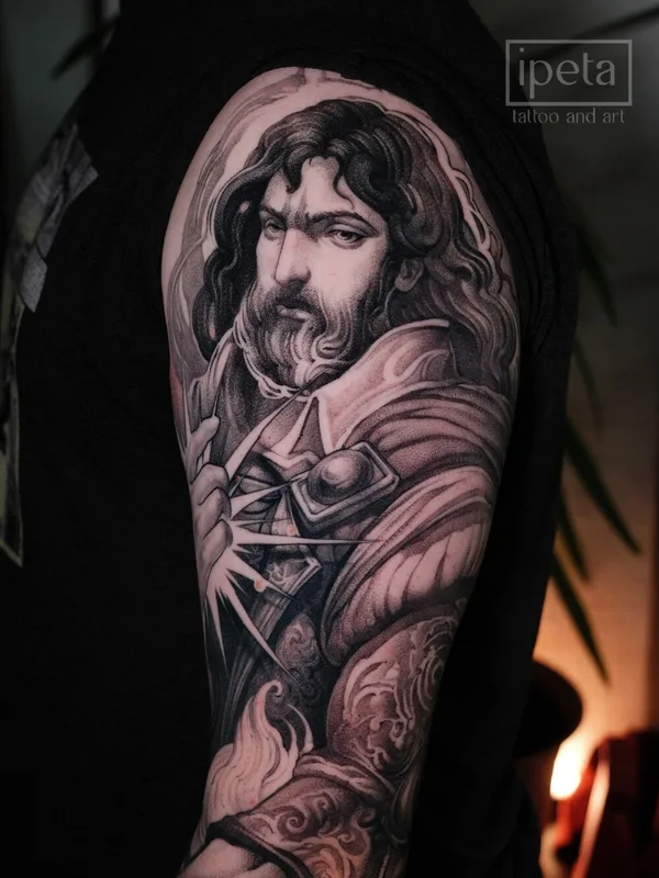 whipshading tattoo by Виола Вайсс in Москва