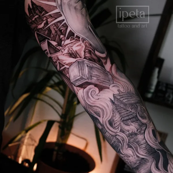 whipshading tattoo by Виола Вайсс in Moscow