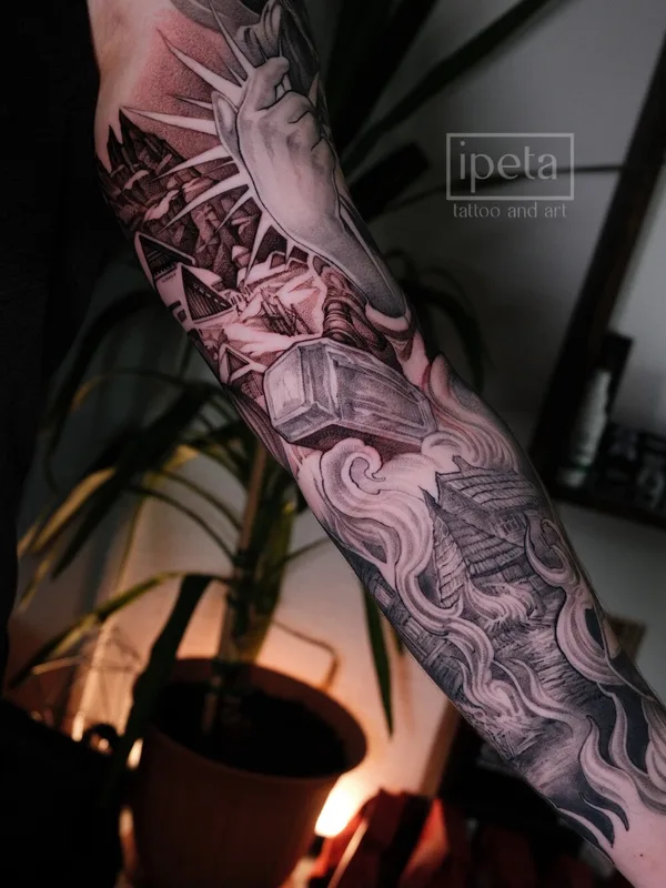whipshading tattoo by Виола Вайсс in Москва