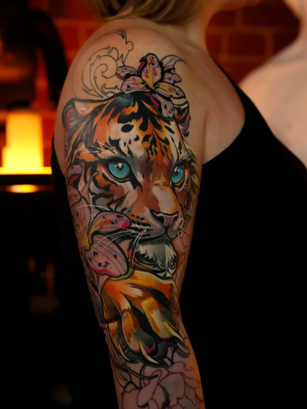 female color illustrative татуировка на full sleeve #97958 | Тату мастер Евгений Егоркин / Dakota.tattoo