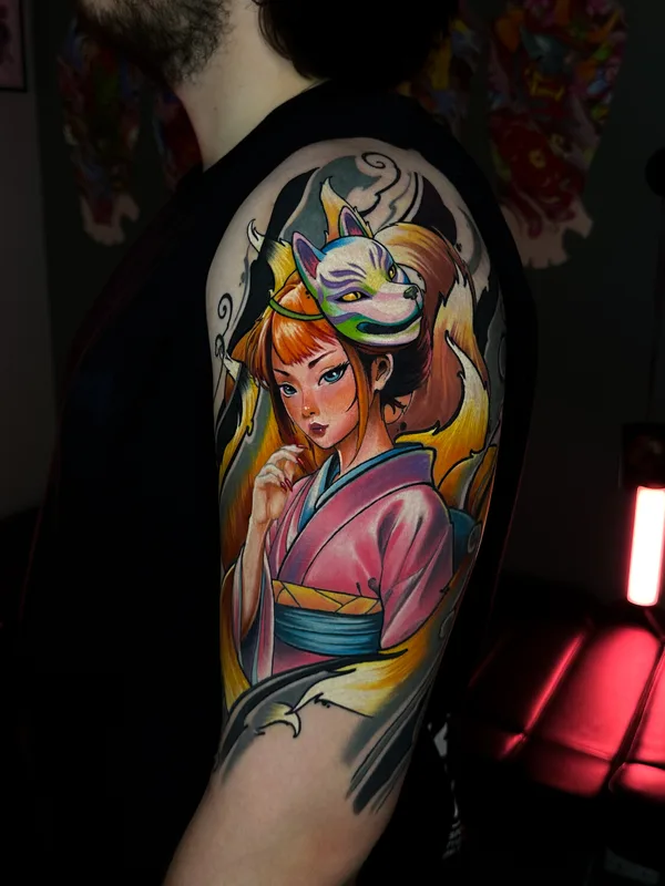 color japanese татуировка на shoulder #98020 | Тату мастер Евгений Егоркин / Dakota.tattoo