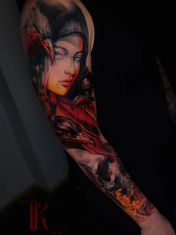 color realism татуировка на full sleeve #97643 | Тату мастер Кирилл Федосеев 