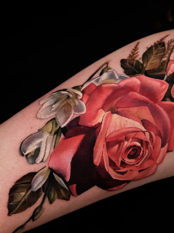 female color realism татуировка на shoulder #97650 | Тату мастер Кирилл Федосеев 