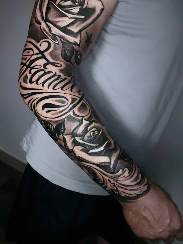 male blackandgrey chicano 타투 부위 sleeve #102868 | 타투이스트 Pavel Zubkov