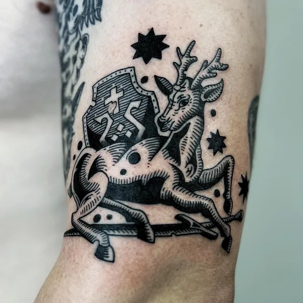 engraving tattoo by Сева Назаров in Самара
