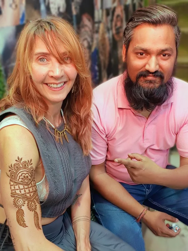 female color ornamental 纹身 在 upper arm #93121 | 纹身师 Ajay yadav