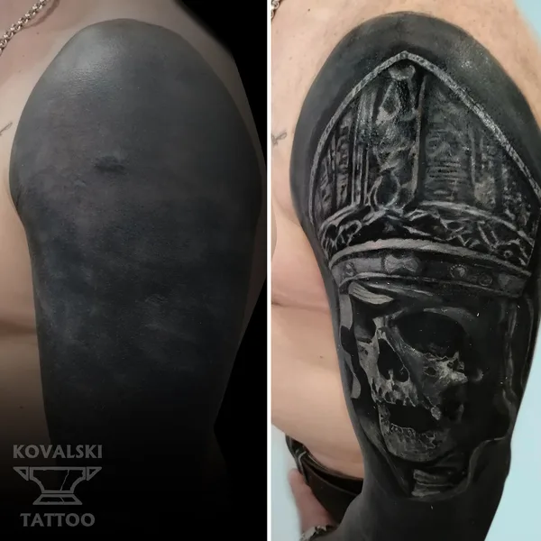 Trash Polka tattoo by Владимир Ковалевский in Moscow