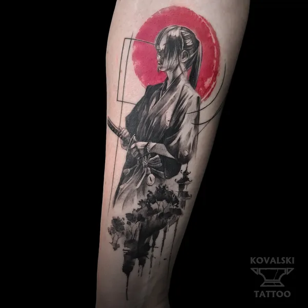 Trash Polka tattoo by Владимир Ковалевский in Moscow