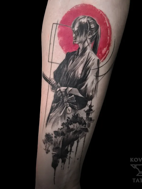 color authorsstyle Tatuaggio su forearm #96189 | Tatuatore Владимир Ковалевский