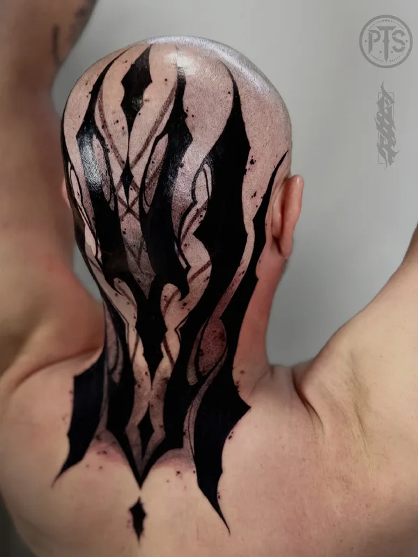 male black ornamental Tatuagem em head #102898 | Tatuador Tigran | Re1st.Ink