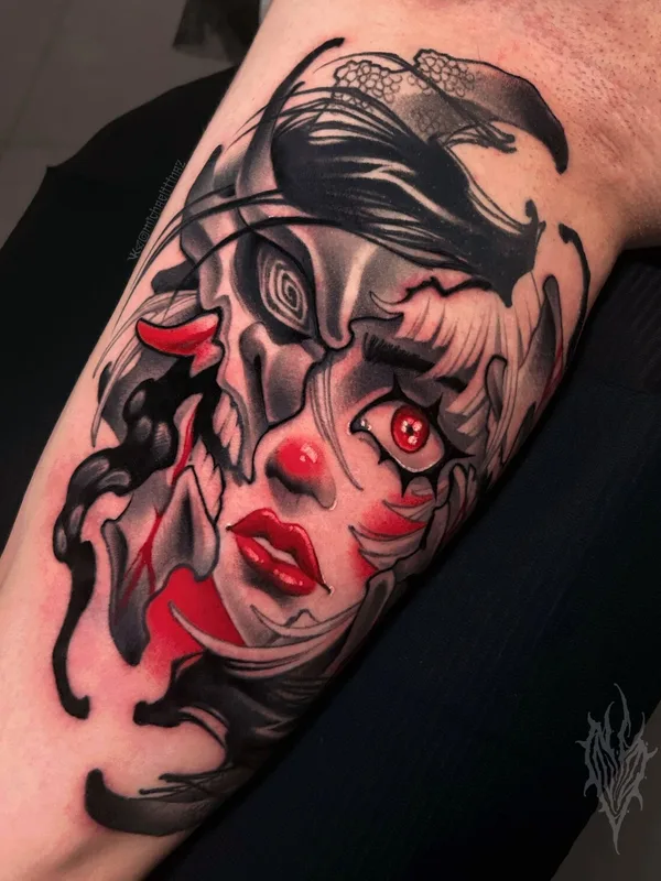 color illustrative Tatuaggio su forearm #100300 | Tatuatore Миша Назаров