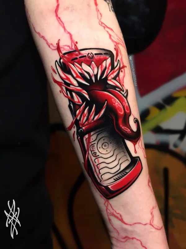 color new school Tatuaggio su forearm #100324 | Tatuatore Миша Назаров