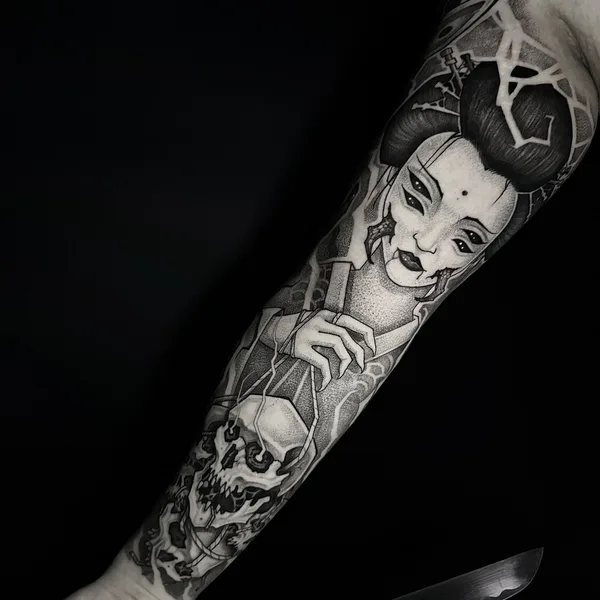 whipshading tattoo by Александр Шкуратов in Moscow