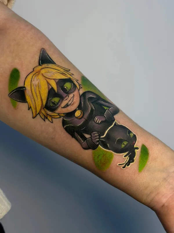color cartoon татуировка на forearm #99960 | Тату мастер Анна Proca