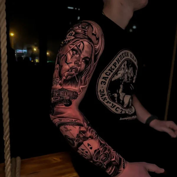 Chicano tattoo by Виолетта Мартынова in Moscow