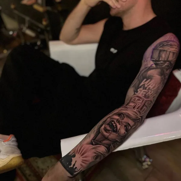Chicano tattoo by Виолетта Мартынова in Moscow