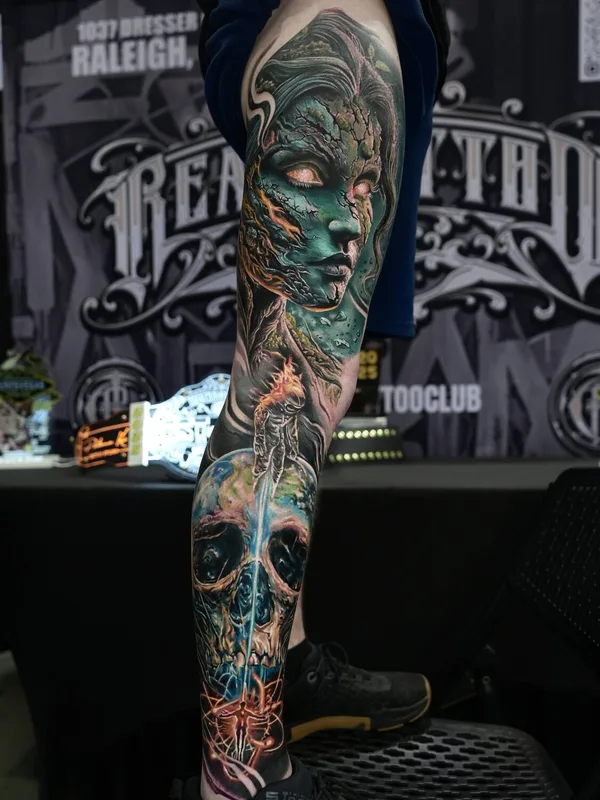 color realism Tatuagem em full leg #97536 | Tatuador Sebastian pozo