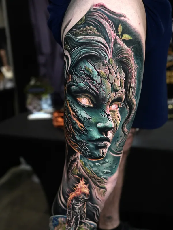 color realism Tatuagem em thigh #97538 | Tatuador Sebastian pozo