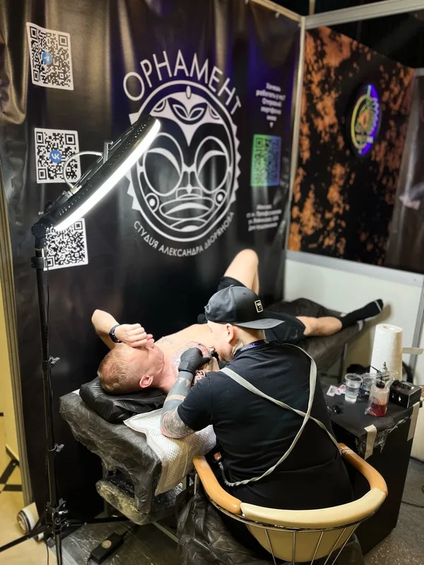 male black ornamental tattoo on chest #92520 | Tattoo Artist Александр Дворянов