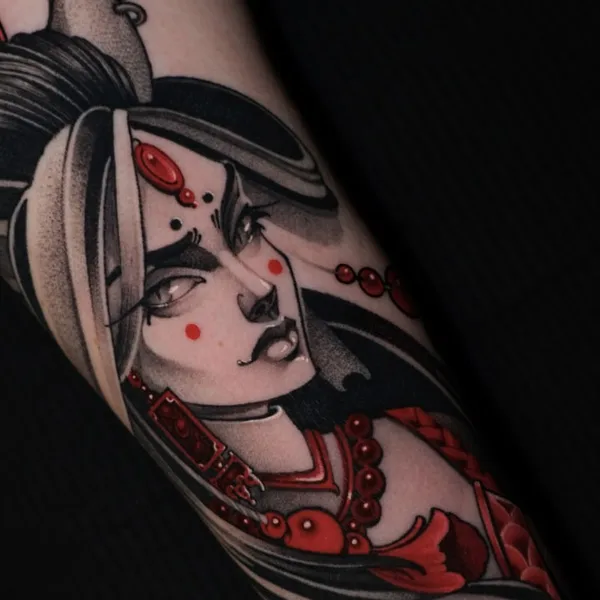 Graphic tattoo by Маруся in Saint Petersburg