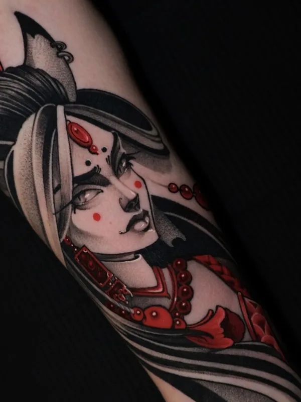 female color graphic tatuaje en forearm #102273 | Tatuador Маруся