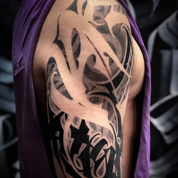 Lettering tattoo by Антон Лебедев in Moscow