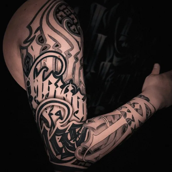 Lettering tattoo by Антон Лебедев in Moscow