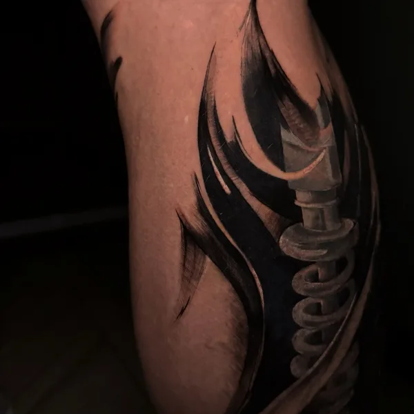 Lettering tattoo by Mayya Gri in Moscow