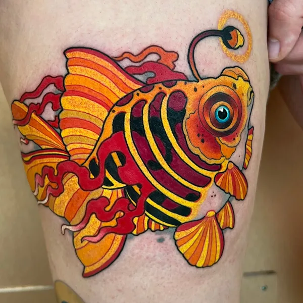 Neo Traditional tattoo by Cristopher Mendez in Valencia