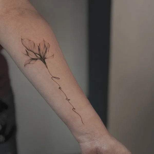 Graphic tattoo by Liza in Berlin