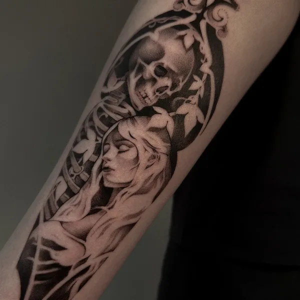 Graphic tattoo by Liza in Berlin