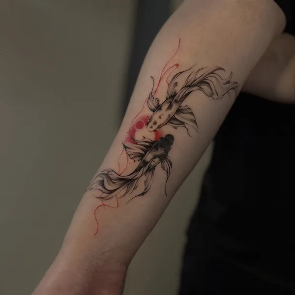 Graphic tattoo by Liza in Berlin
