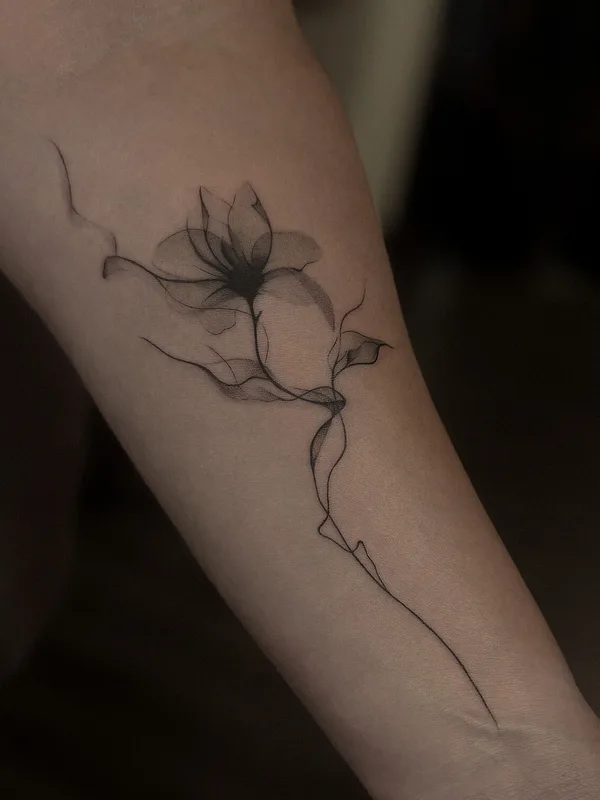 black fineline Tatuaggio su forearm #101653 | Tatuatore Liza