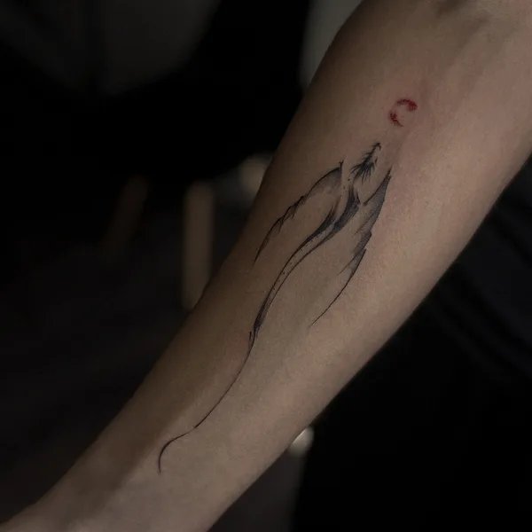 Graphic tattoo by Liza in Berlin