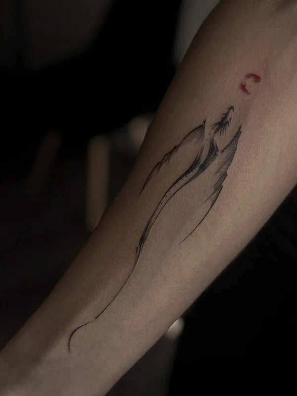 black sketch Tatuaggio su forearm #101654 | Tatuatore Liza