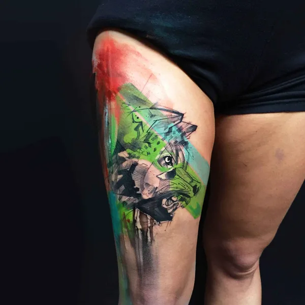 Watercolor tattoo by Ivana Belakova in Los Angeles