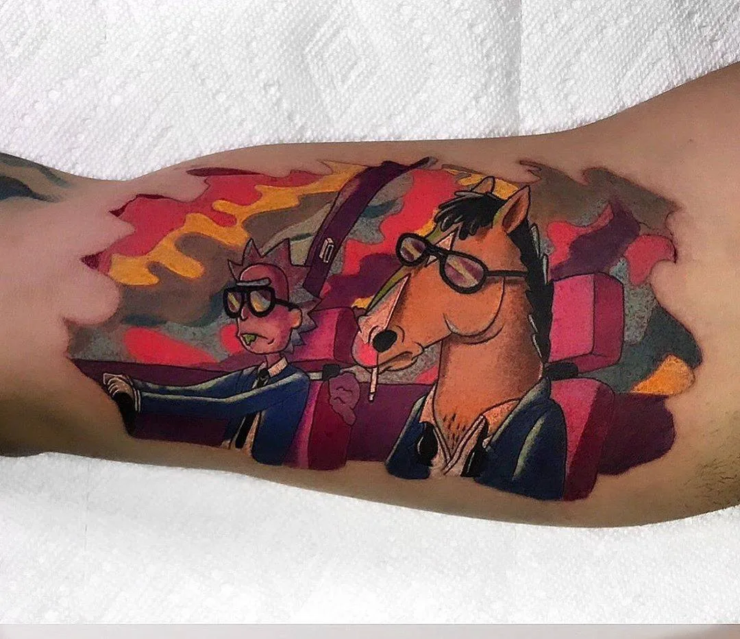 Rick and Morty tattoo