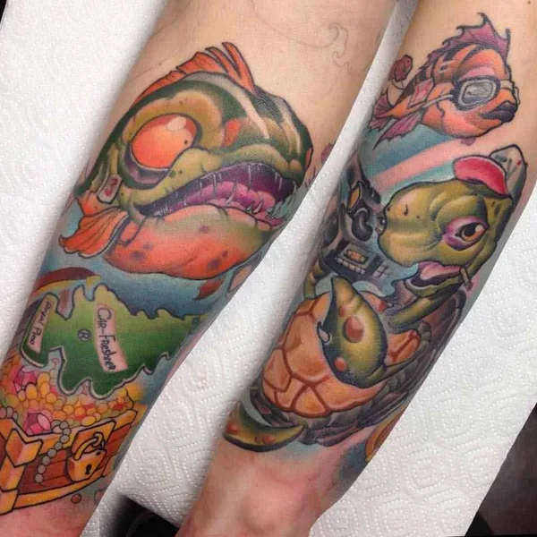 New School tattoo by Герман Горбунов in Saint Petersburg