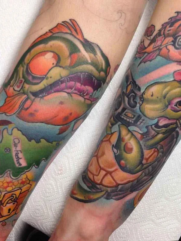 Нью Скул tattoo by Герман Горбунов in Санкт-Петербург