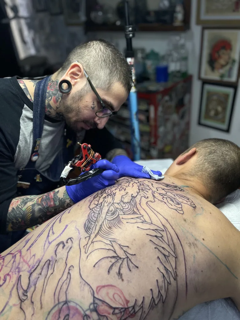 Tattoo artist Jaco Abarca
